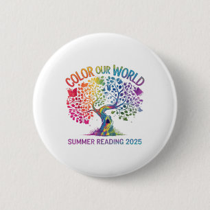 Badge Rond 5 Cm Couleur Notre Programme Mondial de Lecture Été 202