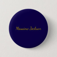 Couleur Or et Bleu Foncé Nom Propre Simple Profess