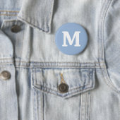 Badge Rond 5 Cm Couleur solide bleu cérulean (En situation)