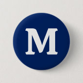 Badge Rond 5 Cm Couleur solide bleue royale (Devant)