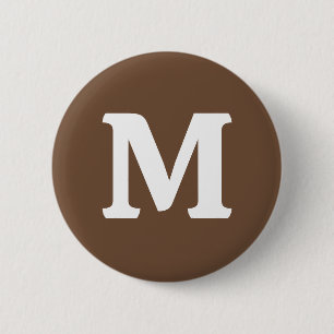 Badge Rond 5 Cm Couleur solide Brown café
