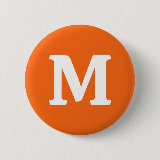 Badge Rond 5 Cm Couleur solide de tigre orange (Devant)