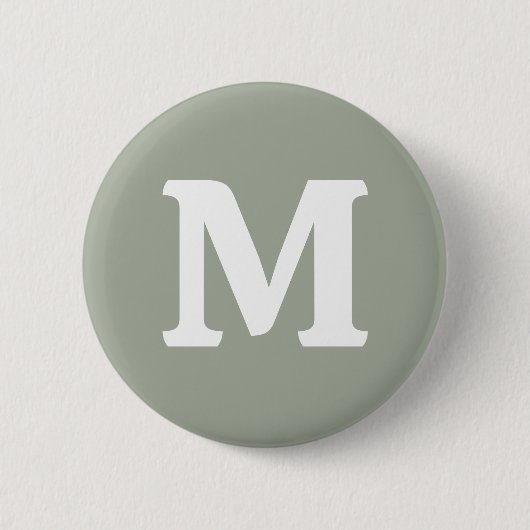 Badge Rond 5 Cm Couleur solide Désert Sage (Devant)