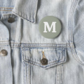Badge Rond 5 Cm Couleur solide Désert Sage (En situation)
