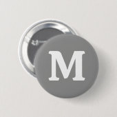Badge Rond 5 Cm Couleur solide gris lune (Devant & derrière)