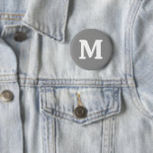 Badge Rond 5 Cm Couleur solide gris lune (En situation)