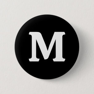 Badge Rond 5 Cm Couleur solide noire Eerie
