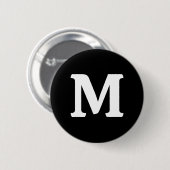 Badge Rond 5 Cm Couleur solide noire Eerie (Devant & derrière)