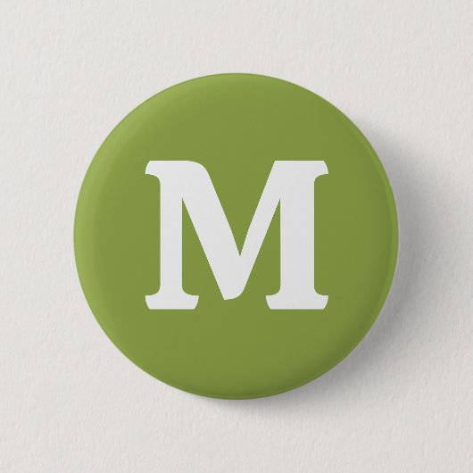 Badge Rond 5 Cm Couleur solide verte à citron vert moyen (Devant)