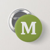 Badge Rond 5 Cm Couleur solide verte à citron vert moyen (Devant & derrière)