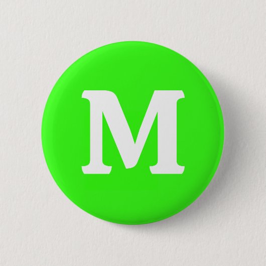 Badge Rond 5 Cm Couleur solide verte néon (Devant)