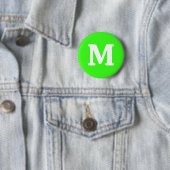 Badge Rond 5 Cm Couleur solide verte néon (En situation)
