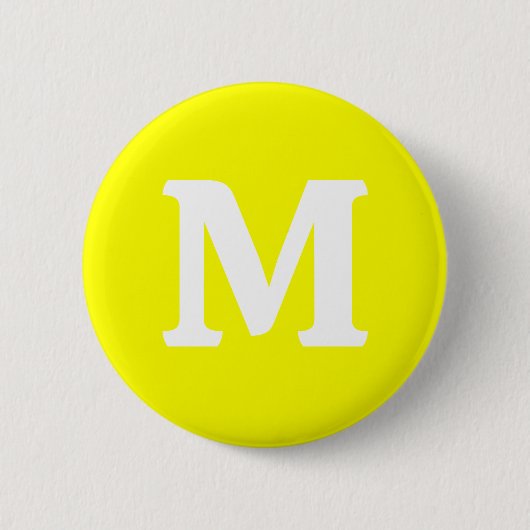 Badge Rond 5 Cm Couleur uni jaune néon (Devant)