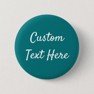 Badge Rond 5 Cm Couleur uni profond Aqua turquoise
