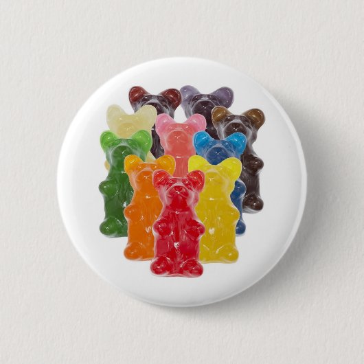 Badge Rond 5 Cm couleurs arc-en-ciel bonbon amant guman ours (Devant)