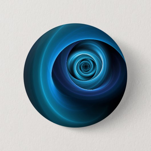 Badge Rond 5 Cm Couleurs bleu spirale 3D Art Abstrait fractal mode (Devant)