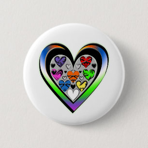 Badge Rond 5 Cm Couleurs d'amour