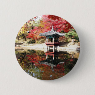 Badge Rond 5 Cm Couleurs d'automne de Séoul