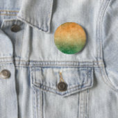 Badge Rond 5 Cm Couleurs de Grunge - Orange & Vert (En situation)