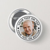 Badge Rond 5 Cm Couleurs de texte personnalisées (Devant & derrière)