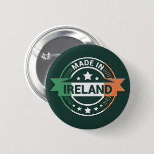 Badge Rond 5 Cm Couleurs du drapeau irlandais fabriqués en Irlande