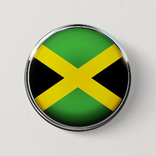 Badge Rond 5 Cm Couleurs du drapeau jamaïcain