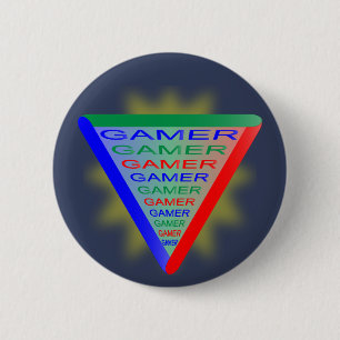 Badge Rond 5 Cm Couleurs du système de jeu Gamer 3 Ultimate RVB