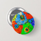 BADGE ROND 5 CM COULEURS HEUREUSES (Devant & derrière)