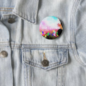 Badge Rond 5 Cm Couleurs Holi Falln (En situation)