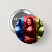 Badge Rond 5 Cm Couleurs primaires Mona Lisa (Devant & derrière)