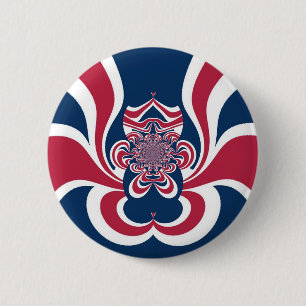 Badge Rond 5 Cm Couleurs Unies : Motif Mondial Coloré