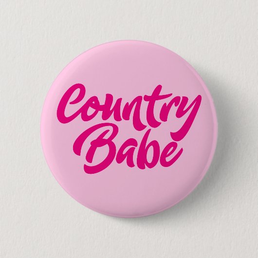 Badge Rond 5 Cm Country Babe. (Devant)