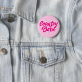 Badge Rond 5 Cm Country Babe. (En situation)