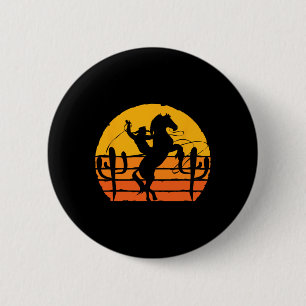 Badge Rond 5 Cm Country Horseck équitation Western Horse Rider Ret