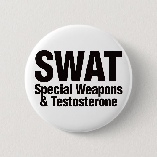 Badge Rond 5 Cm COUP, armes spéciales et testostérone (Devant)