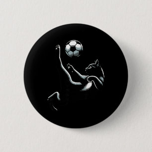 Badge Rond 5 Cm Coup de pied de vélo Black Cat - Fans de football 