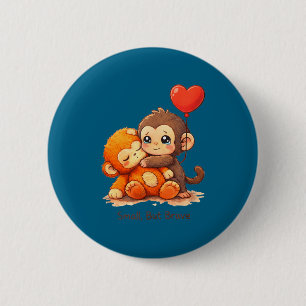 Badge Rond 5 Cm Coup de singe bébé graphique petit coup grand amou
