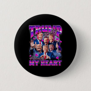 Badge Rond 5 Cm Coupable d'avoir volé mon cœur Rose Trump Trump Fi