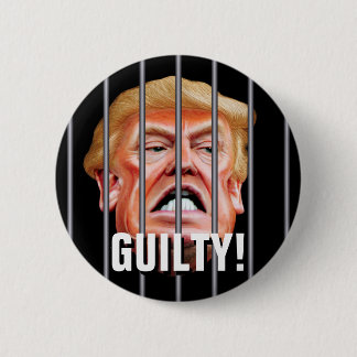 Badge Rond 5 Cm Coupable ! Verrouiller le président Trump - Anti T
