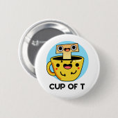 Badge Rond 5 Cm Coupe T Funny Alphabet Thé Pun (Devant & derrière)