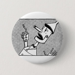 Badge Rond 5 Cm Couperet de Nick l'étain Woodman