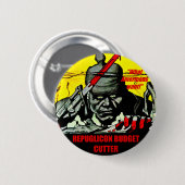 Badge Rond 5 Cm Coupeur de budget - bouton (Devant & derrière)