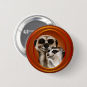 Badge Rond 5 Cm Couple-Boutons de Meerkat (Devant & derrière)