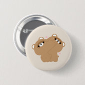 Badge Rond 5 Cm Couple castor mignon (Devant & derrière)