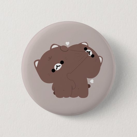 Badge Rond 5 Cm Couple de chats birmans (Devant)