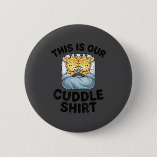 Badge Rond 5 Cm Couple de girafes mignon amour c'est notre câlin