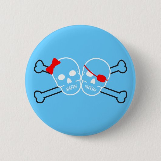 Badge Rond 5 Cm couple de pirates (Devant)