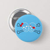 Badge Rond 5 Cm couple de pirates (Devant & derrière)