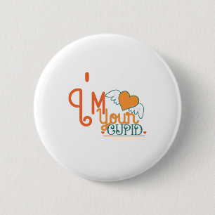 Badge Rond 5 Cm Couple Gift I Am Your Cupid