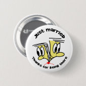 Badge Rond 5 Cm Couple mariage (Devant & derrière)